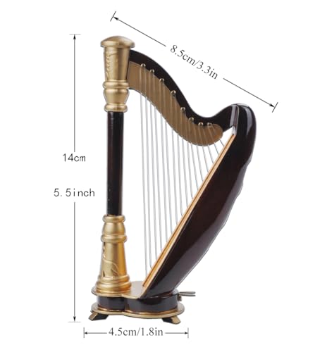 PUNK Hand-Made Wooden Mini Harp Ornament - Image 4