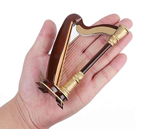 PUNK Hand-Made Wooden Mini Harp Ornament - Image 2