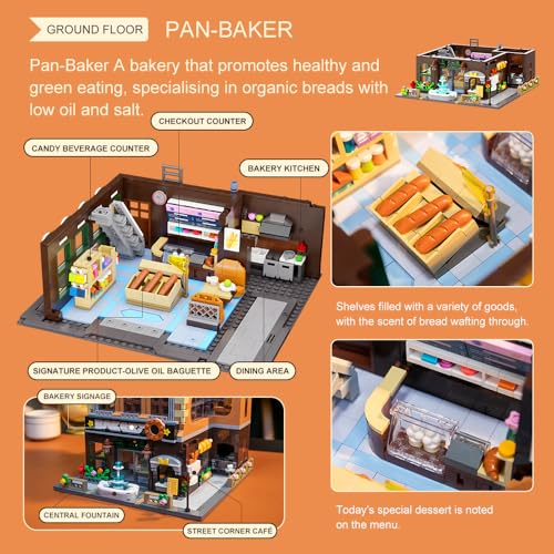 puremind European Bakery Modular Building Set, 1234AB - Image 3