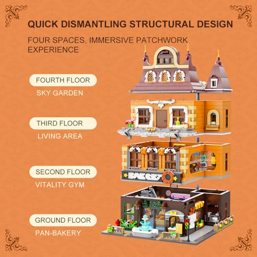 puremind European Bakery Modular Building Set, 1234AB - Image 2