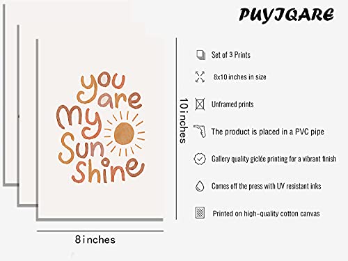 PUYIQARE You Are My Sunshine Canvas Wall Art - Image 2