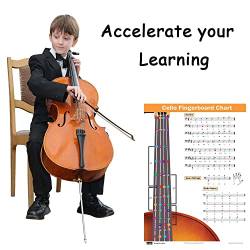 QMG Cello Fingering Chart With Color-Coded Notes - Image 5