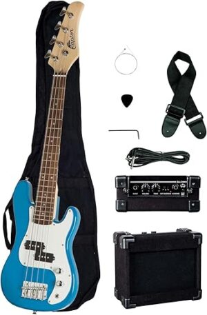 Raptor Raptor 3/4 Size 38 Inch Kids Electric P Bass Package - BLUE