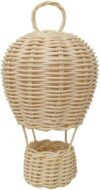 QMQJIA Rattan Hot Air Balloon Pendant Decor