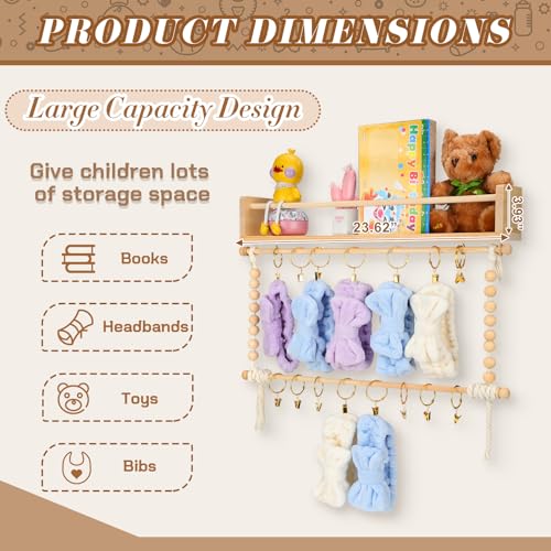 RattanView 23.6inch Bow Holder Shelf For Girls - Image 2