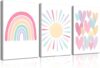 RCJARTI RCJARTI Framed Pink Nursery Canvas Wall Art