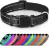 Joytale Reflective Dog Collar, Soft Neoprene, Black, M