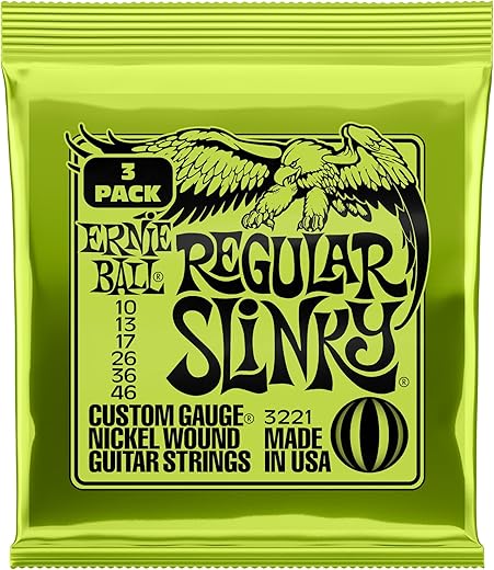 Ernie Ball Regular Slinky Nickel Wound Guitar Strings 10-46 Gauge