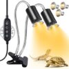 ZJNBMTFY Reptile Double-Head Heating Lamp, UVA/B