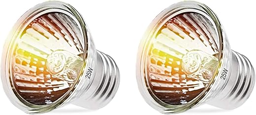 NBIIUYIGE Reptile Heat Lamp Bulbs - UVA/UVB 25W