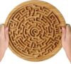 CHILLKITYPET Round Wooden Labyrinth Board Game – Marble Maze