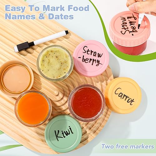 RowinsyDD 32-Pack Leakproof Glass Baby Food Jars - Image 4