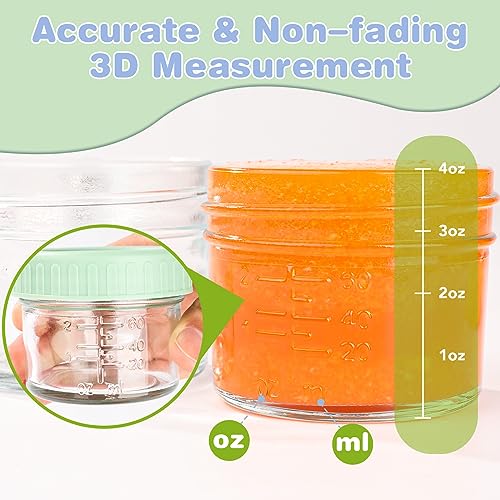 RowinsyDD 32-Pack Leakproof Glass Baby Food Jars - Image 5