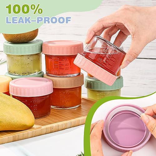 RowinsyDD 32-Pack Leakproof Glass Baby Food Jars - Image 2