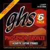 GHS Strings S325-5 Phosphor Bronze Acoustic Strings