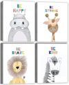 Quzenu Safari Animal Inspirational Wall Art Decor