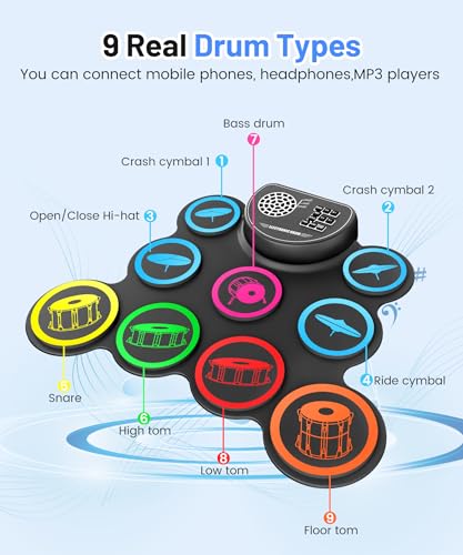 Sboet Electronic Drum Set, 9-Drum Practice Pad - Image 2