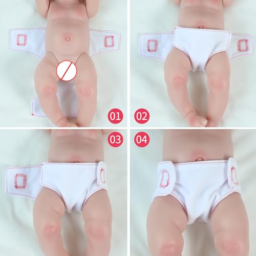 SCOM SCOM 4 Pcs Doll Diapers And Bibs - Image 5