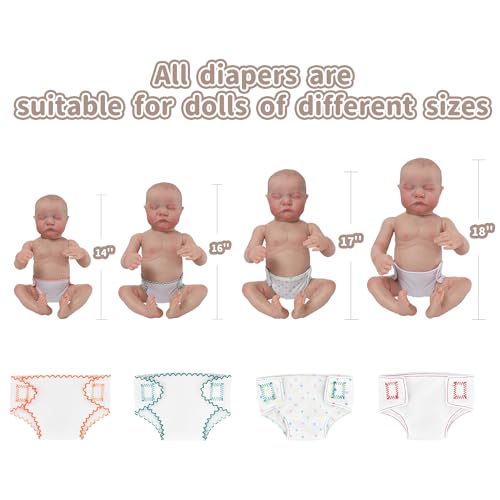 SCOM SCOM 4 Pcs Doll Diapers And Bibs - Image 2