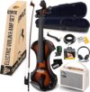 Pyle Silent Electric Violin with Amplifier Kit