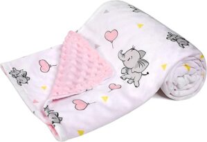 DaysU Silky Soft Plush Baby Blanket, Elephant
