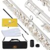 GLORY Silver Plated Intermediate Flute with B Foot
