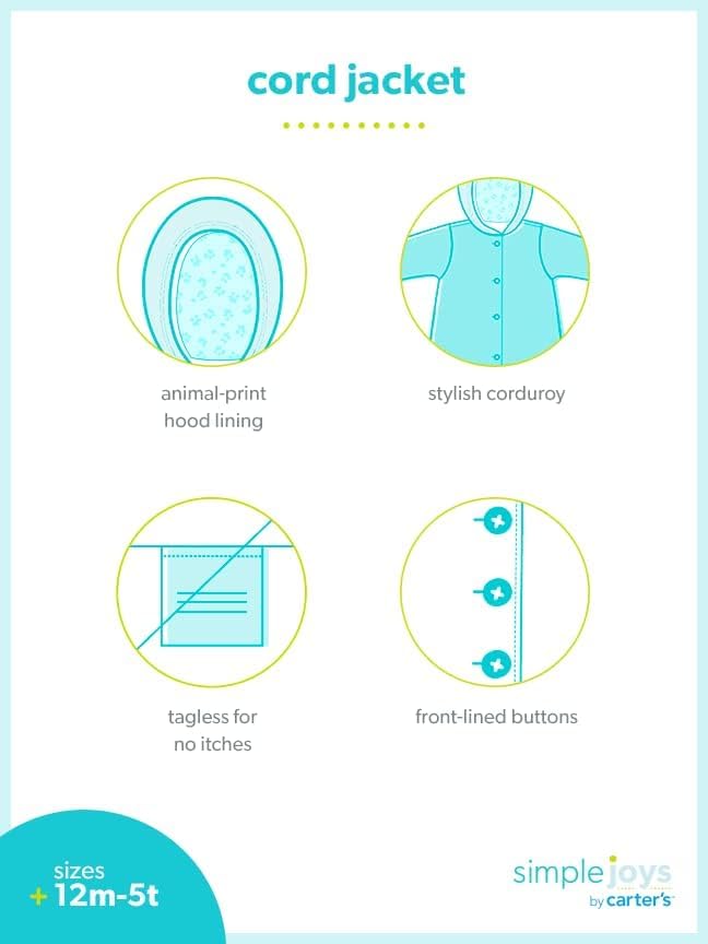 Simple Joys by Carter's Baby Girls' Corduroy Jacket - Image 3