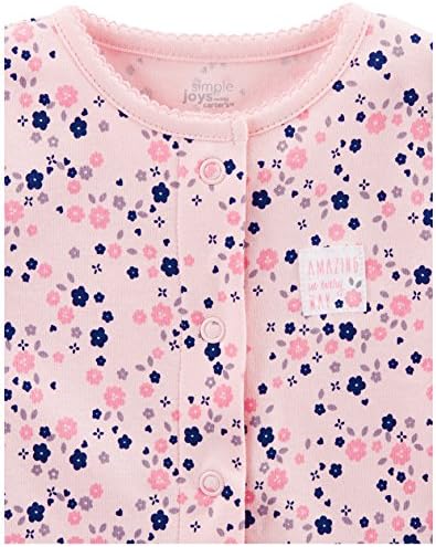 Simple Joys by Carter's Baby Girls' Cotton Snap Footed Sleep and Play - Image 2