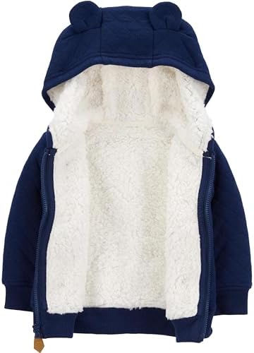 Simple Joys by Carter's Baby Hooded Sweater Jacket with Sherpa Lining - Image 2