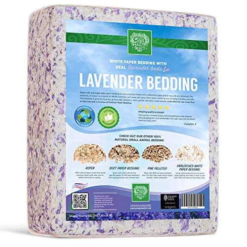 Small Pet Select White Paper Bedding With Lavender, 56L - Image 3