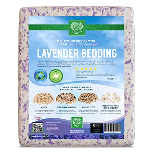 Small Pet Select White Paper Bedding With Lavender, 56L - Image 5