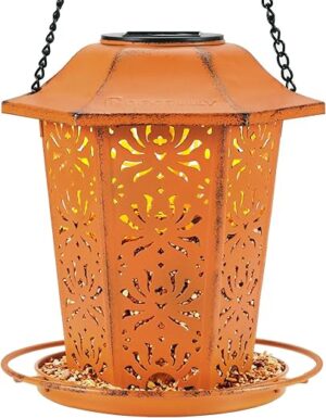DesGully Solar Bird Feeder, Chew-Proof, Weather-Resistant