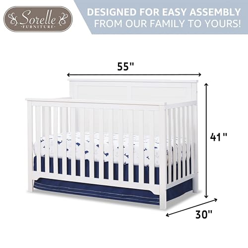 Sorelle 1138-W Adjustable Crib, White - Image 4