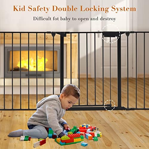 SOSPIRO 118inch Extra Wide Black Baby Gate - Image 3