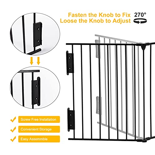 SOSPIRO 118inch Extra Wide Black Baby Gate - Image 5