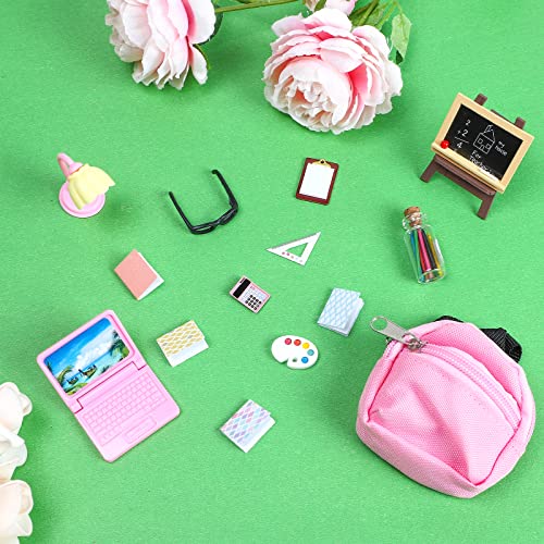 SOTOGO 34 Pieces Doll House School Supplies - Image 5