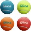 Outward Hound Squeaker Ballz Fetch Dog Toy, Medium – 4 Pack