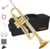Ideamax Standard Brass Trumpet Set for Beginner