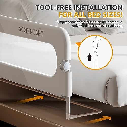 strenkitech Foldable Toddler Bed Rails - 32inch - Image 3