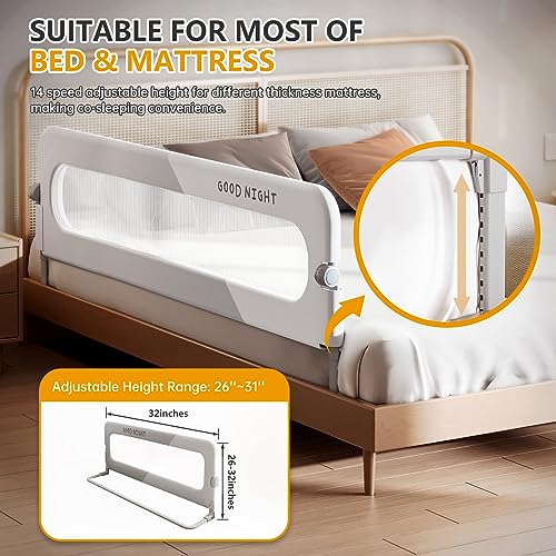 strenkitech Foldable Toddler Bed Rails - 32inch - Image 2