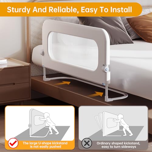 strentiki Baby Bed Guard Rail - 32in Adjustable - Image 5