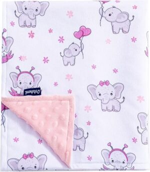 QSTEHEML Super Soft Baby Blanket Elephant 30*40inch