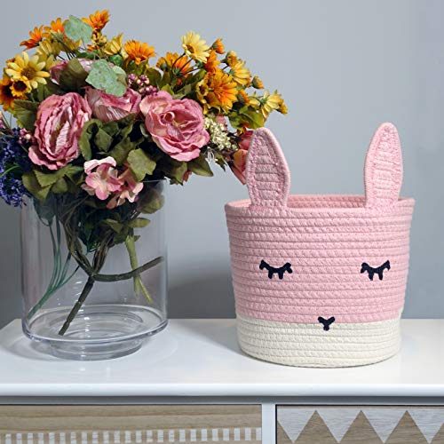 T&T Homewares Small Cute Pink Bunny Basket for Baby - Image 3