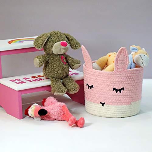 T&T Homewares Small Cute Pink Bunny Basket for Baby - Image 5
