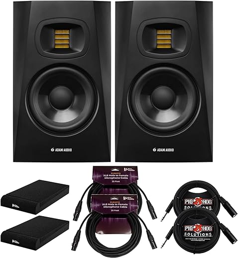 ADAM Audio T5V 5-Inch Powered Studio Monitor Bundle