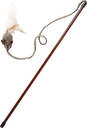 OurPet's Teathered & Feathered Play Wand Cat Toy