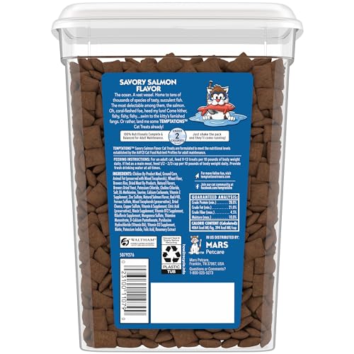 Temptations Classic Crunchy Cat Treats Salmon Flavor, 16 oz - Image 2
