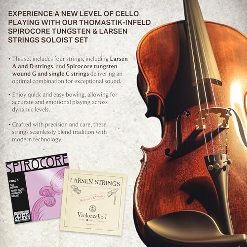 Thomastik Cello Strings 4/4 Full Set | Spirocore Tungsten Wound G and C - Image 2