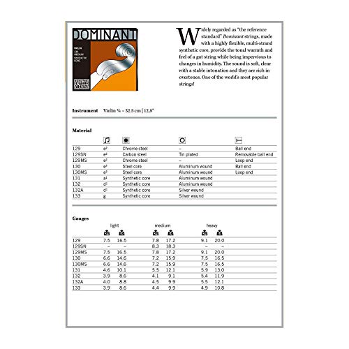 Thomastik Dominant Violin A String Medium Aluminum-Perlon - Image 2
