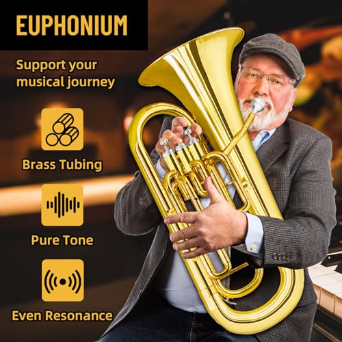 TianChunyue Euphonium Brass Instrument with Case - Image 2